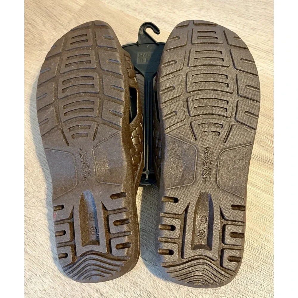 OKABASHI Men's Torino Brown Sandals Slides - Sz Large (8 - 8.5) - New With Tags